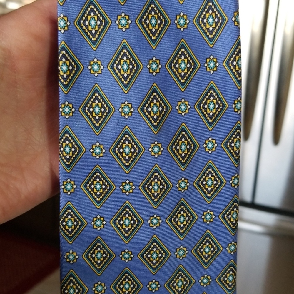 Blue silk tie - Picture 4 of 4